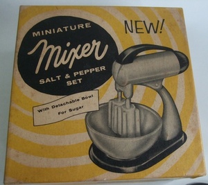 VINTAGE 50s 60s MINIATURE mixer ミニチュア ミキサー 塩胡椒入れ SALT & PEPPER 未使用品 ビンテージ アメリカ雑貨 ロカビリー