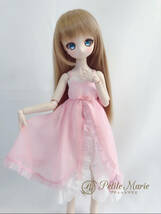 【Petite Marie】1/3 MDD対応 ピンク プリンセス ナイティー ストラップ ドレス 40cm ドール BJD 人形服【プティットマリエ】_画像1