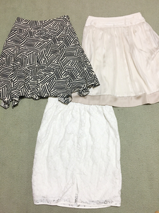  Aqua Girl o park world etc. te part series brand skirt 3 point set size 38 L size frill skirt tight skirt race etc. 