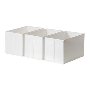 * IKEA Ikea * SKUBBskb box, white / 3 piece < storage back, pushed inserting 31x55x33 cm> u *2h