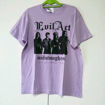 ライトパープル L 黒夢 清春 SADS Evil Act プリント Tシャツ midst of mayhem KUROYUME KIYOHARU SADS サッズ_画像1