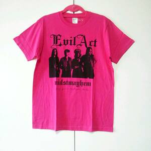 ホットピンク L 黒夢 清春 SADS Evil Act プリント Tシャツ midst of mayhem KUROYUME KIYOHARU SADS サッズ