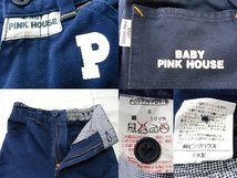 BABY PINK HOUSE ベビーピンクハウス カーペンター風パンツ S ブルー 中古品_画像3