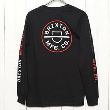 【送料無料】ロングスリーブTシャツ ロンT BRIXTON ブリクストン CREST L/S TEE 16251　BKC　 XLサイズ_画像2