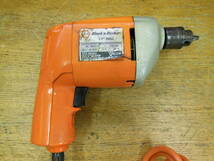 【中古】 Black&Decker ブラックアンドデッカー DOUBLE INSULATED 1/4"DRILL 電気ドリル_画像6