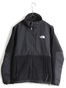 人気 黒 ■ ノースフェイス デナリ ジャケット ( レディース M ) 古着 The North Face DENALI フルジップ フリース ナイロン 切替 ブルゾン