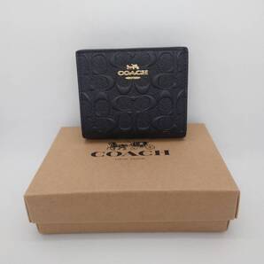 新品 COACH 二つ折り財布 FC7353 シグネチャー アウトレット品