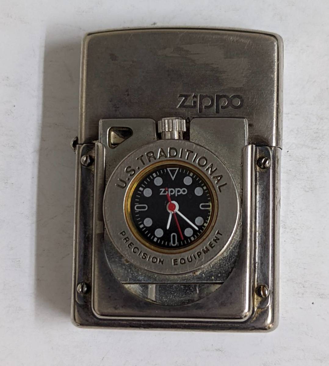 激安の Zippo ライター 時計付き 保証書 缶付き 未使用 タバコグッズ