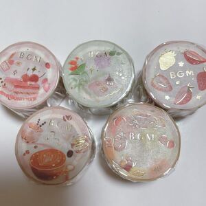 【 バラ売り可・箔押し】 BGM マスキングテープ sweets