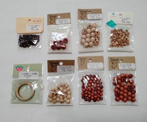ウッドビーズ アソートセット ハンドメイドアクセサリー素材