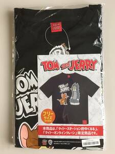 在庫ラスト１点！★トムとジェリー Ｔシャツ タイトー オンラインクレーン限定★フリーサイズ 黒 ブラック TOM and JERRY　レア