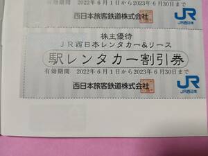 JR西日本 株主優待 駅レンタカー割引券20％