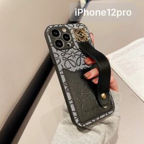 iPhone12pro ケース スマホケース バンド付き 高級 大人 メンズ レディース カード入れ アイフォン アイホンケース