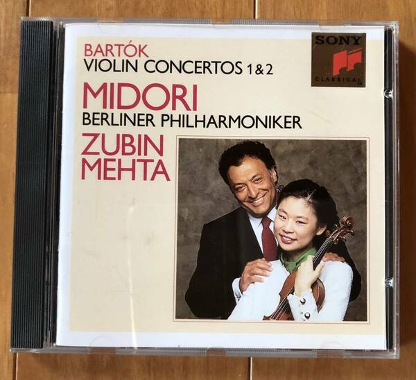 CD-Sep / 日 SONY Classics / MIDORI (violin), ZUBIN MEHTA・Berliner Philharmoniker / BARTOK_Violin Concerto １ & ２