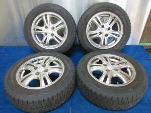 ★7.5-8分山★19年製★ ダンロップWINTER MAXX WM01 175/65R14　社外ホイール 14×5.5J +38 4H-100 4本セット　C205