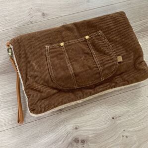【美品】コーデュロイクラッチバッグ