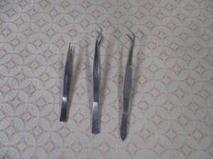 歯科技工 器具 歯科用 ピンセット3点 ・PDR(ドイツ)・YDM・16cm K.WATANABE11.5cm