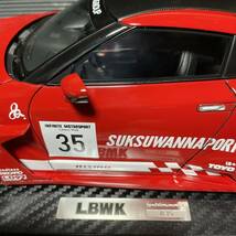 新品未展示品　イグニッションモデル 1/18 LB★WORKS リバティーウォーク　日産スカイライン　WORKS 35GT-RR Red_画像9