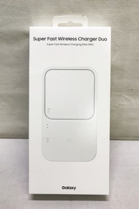 下松)【未開封】Galaxy 純正品 Super Fast Wireless Charger Duo ワイヤレス充電器 EP-P5400TWJGJP ホワイト ◆M2208076 JH31B