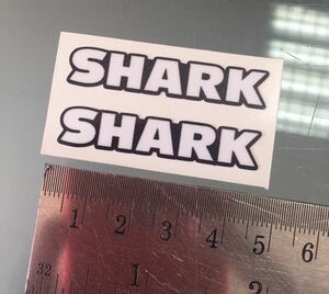 海外　SHARK Helmets Decal Sticker サメ シャーク ステッカー シール デカール カー バイク 2枚セット 45mm x 10mm