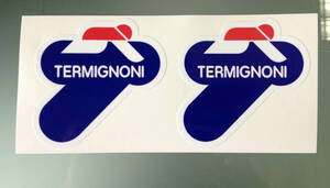 送料無料 海外　Termignoni Decal Sticker テルミニョーニ ヘルメット ステッカー シール デカール 75mm x 75mm 2枚セット