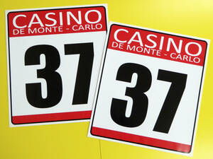 海外　限定品　送料込み　MINI COOPER CASINO DE MONTE CARLO Sticker Decal ミニクーパー ステッカー シール デカール ペア 345mm x 390mm