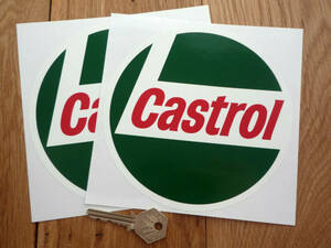 海外　　CASTROL Classic Sticker カストロール ステッカー デカール 150mm 2枚セット