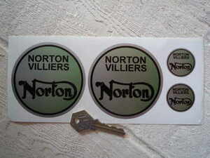 海外　限定品　送料込み　Norton Villiers ノートン ステッカー 85 mm セット