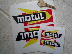 海外　Motul Huiles 140x70mm 2枚セット 車 モチュール オイル ステッカー デカール