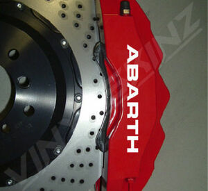 海外 限定品 送料込み FIAT Abarth Logo Premium Brake Caliperl Stickersフィアット アバルトステッカーブラック 6枚セット　ステッカー