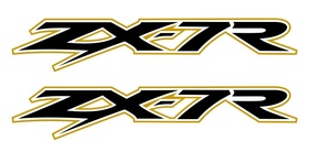 海外　ZX-7R ZX7R Decal Sticker カッティング ステッカー シール デカール 200mm x 37mm 2枚セット