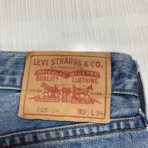 Levi''s 508 04 W31 Ｌ34 全長110cm 股下83cm 4800円から値下げしました。