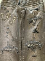 AMIRI アミリ OLD ENGLISH LOGO JEAN スキニージーンズ ブラックデニム 30インチ_画像4