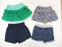 【お買得！】★女の子用ショートパンツ/110サイズ４点セット★①petit jam/グリーン②EAST BOY/花柄ネイビー③西松屋/紺④デニム_画像2