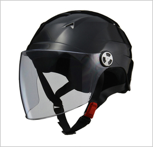 【リード工業】 SERIO RE-40 開閉シールド付き ハーフヘルメット ブラック