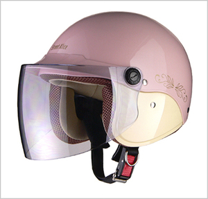 【リード工業】 Street Alice QJ-3 セミジェットヘルメット パールピンク