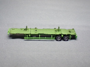 トレーラーコレクション　トレーラー　033　40ｆｔ　2軸　黄緑　バンパー取付済