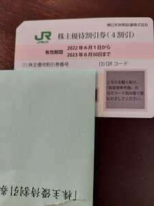 JR東日本　株主優待割引券　一枚　株主サービス券一冊　2023年6月30日まで有効