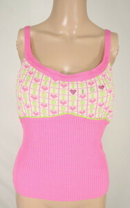 * with translation 94%OFF new goods Rav iz Rav LOVE IS LOVE Italy made knitted camisole regular price 36,300 jpy ( tax included ) size 42(M) pink LCT1624