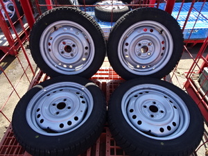 宮城大崎発★【人気のBS♪】BS BLIZZAK REVO2 155/65R14 4本 状態良好♪★14×4 1/2J 4穴 PCD/100 ホイール付き★手渡し/発送OK♪ Dス69