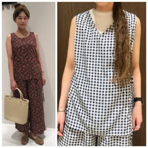  beautiful goods BEAMS BOY silver chewing gum tank top &peiz Lee sleeveless shirt 2 point set regular price 20900 jpy 