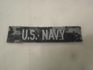 米軍 NWU ブルーデジタル 迷彩 銀糸リボン パッチ USN海軍 U.S. NAVY Branch Tape 0872