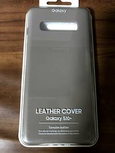 新品未開封 サムスン純正 Galaxy S10+用 Leather Cover グレイ EF-VG975LJEGJP レザーカバー