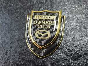 01* new goods * charcoal element fiber * Mazda * emblem badge sticker 