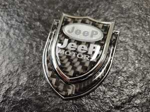  02★新品★炭素繊維★ジープ Jeep★エンブレムバッジ ステッカー 