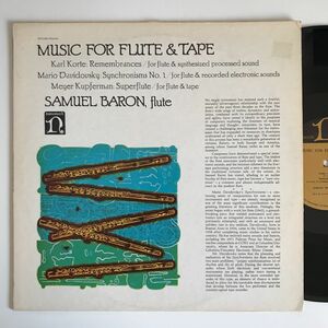 Samuel Baron - Karl Korte / Mario Davidovsky / Meyer Kupferman - Music For Flute & Tape