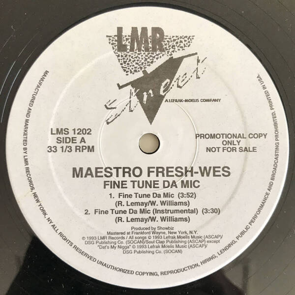 Maestro Fresh-Wes - Fine Tune Da Mic (USオリジナル) (プロモ) (Promo)