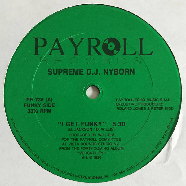 Supreme D.J. Nyborn - I Get Funky / It Gets No Smoother / What If I Was Serious (USオリジナル) (レアミドル)