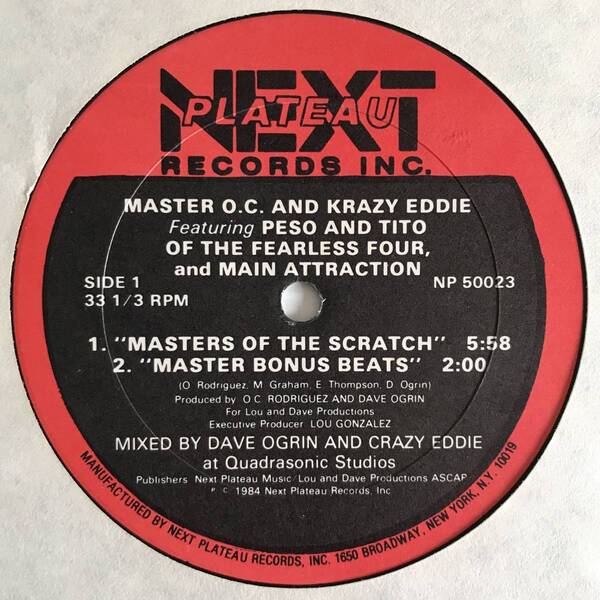 Master O.C. And Krazy Eddie Featuring Peso, Tito And Main Attraction - Masters Of The Scratch (USオリジナル/オールドスクール)
