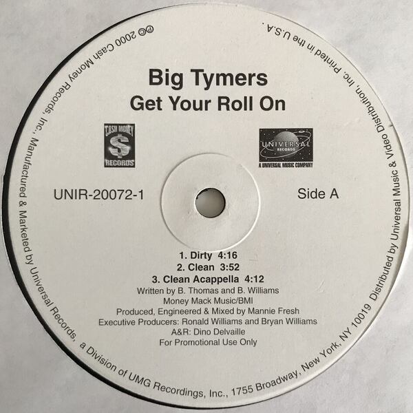 Big Tymers - Get Your Roll On (USオリジナル/プロモオンリー/Promo)